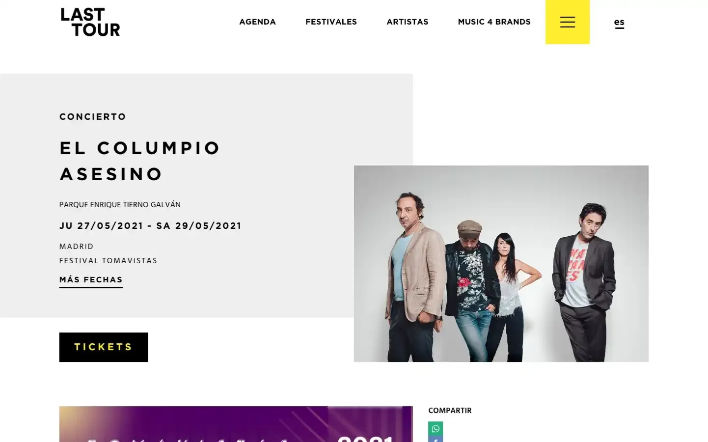Last Tour web artista