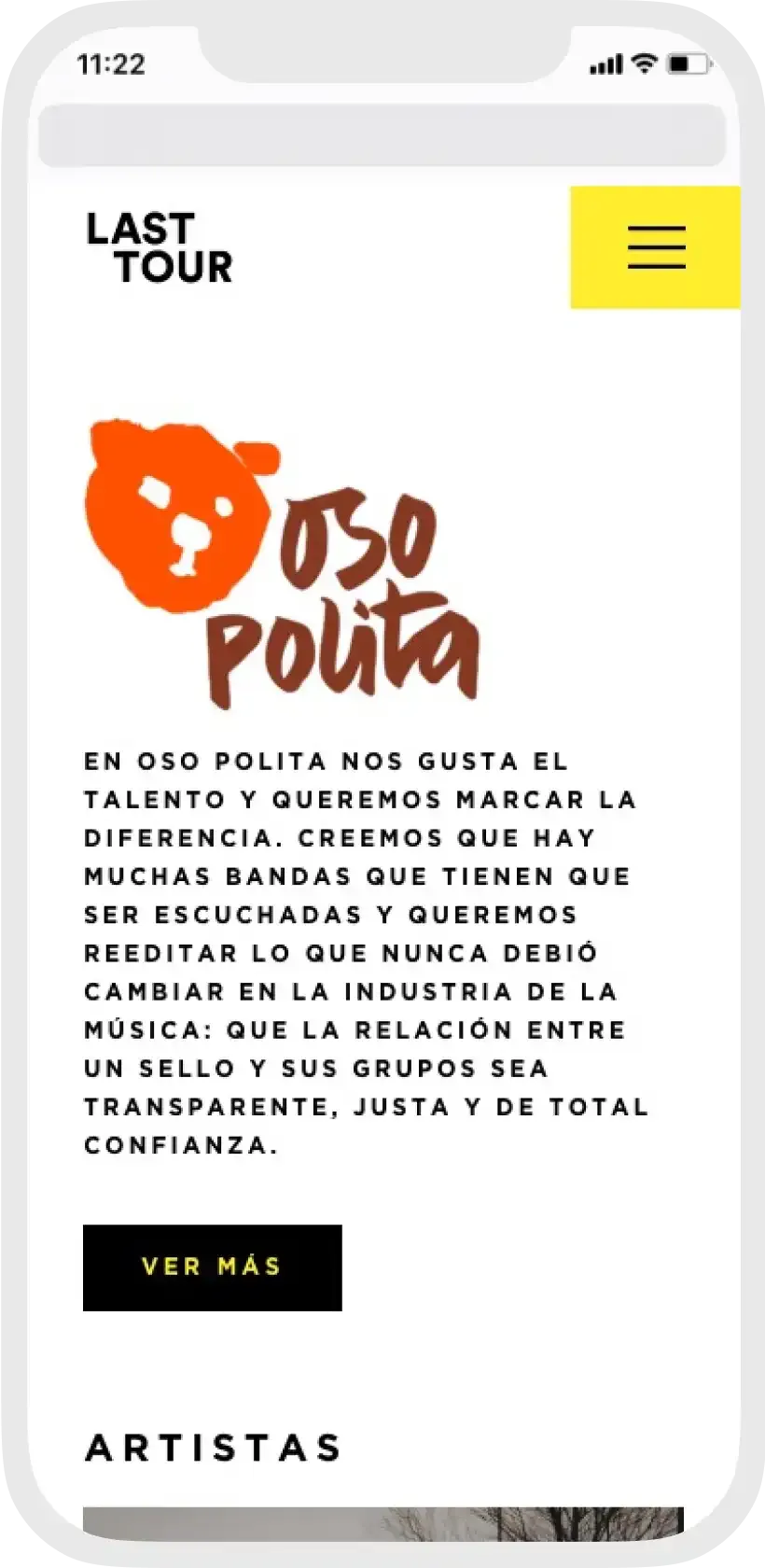 Last Tour web mobile oso polita