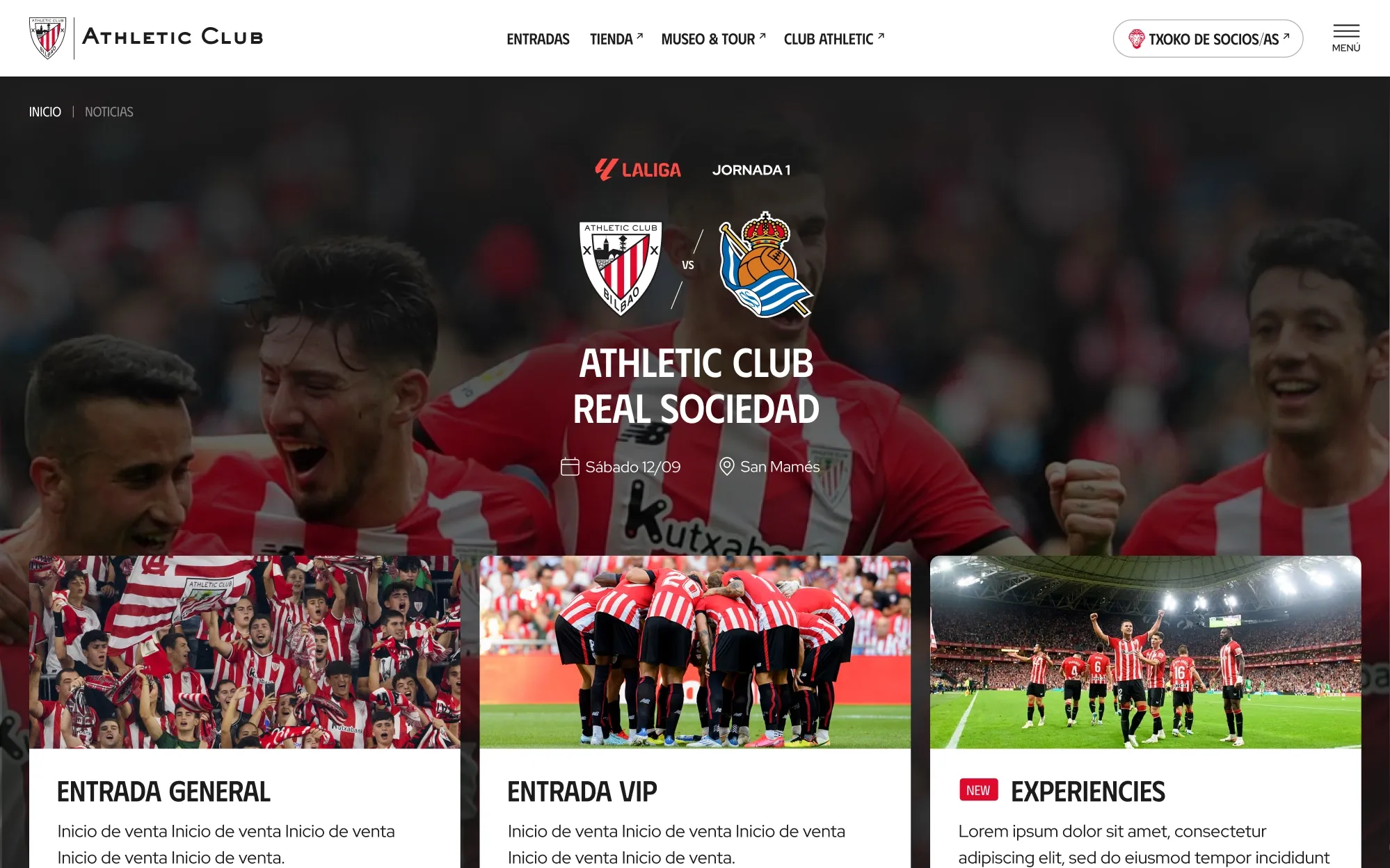 Athletic Club web partido