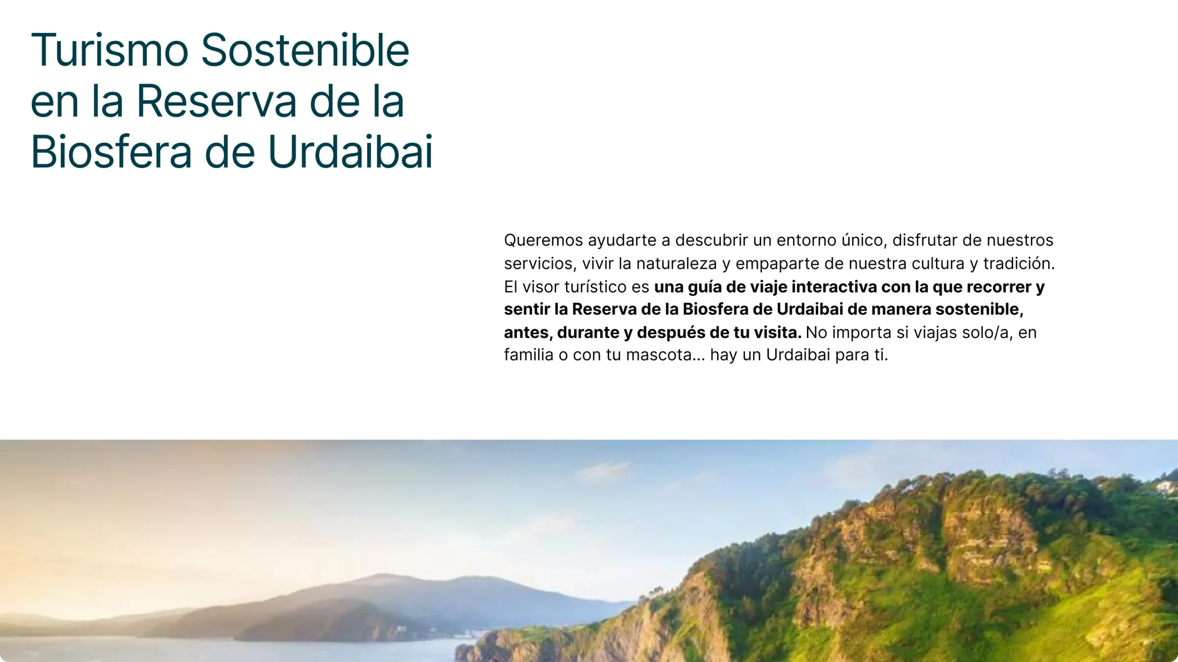 Navegación web Turismo Sostenible en la Reserva de la Biosfera de Urdaibai