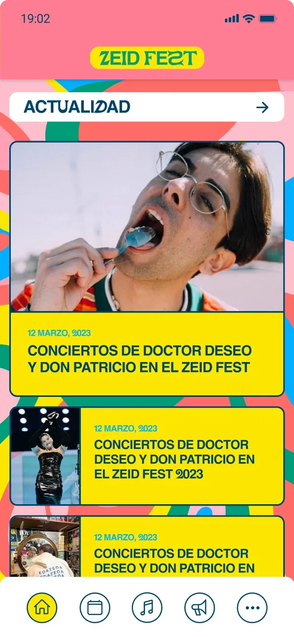 Ficha de artista Zeid Fest App